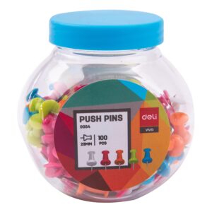 Pins Vivid 23 mm Tube x 100 pcs Colores Surtidos