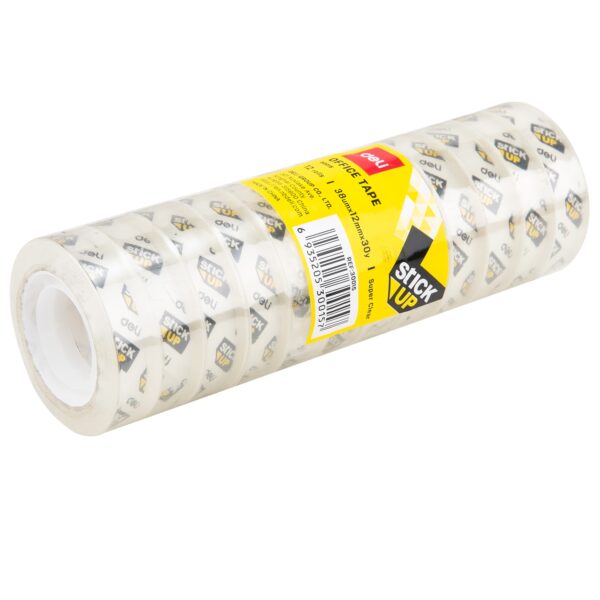 Cinta Adhesiva Super Cristal 12mm x 27mts TUBO x 12 - Imagen 2