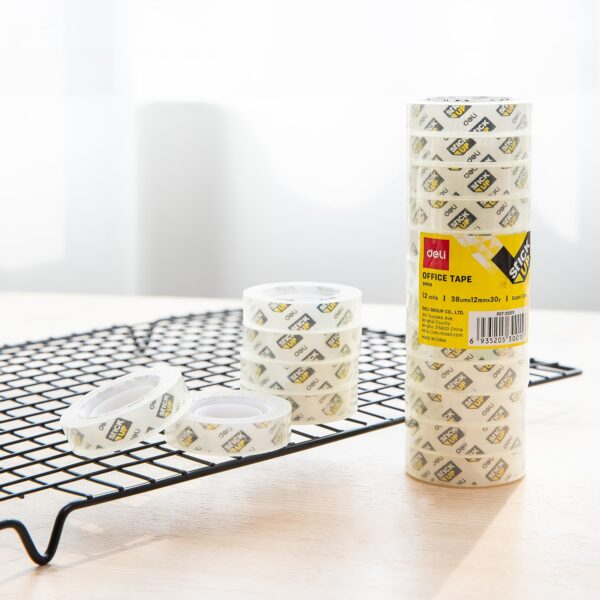 Cinta Adhesiva Super Cristal 12mm x 27mts TUBO x 12 - Imagen 3
