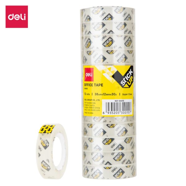 Cinta Adhesiva Super Cristal 12mm x 27mts TUBO x 12 - Imagen 5