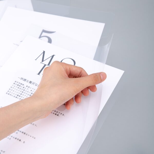 Carpeta en L - Ultra transparente A4 - PPmaterial 0,18mm - 10 Uds. - Imagen 2