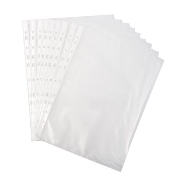 Fundas 11 holes A4  Transparentes  20 unids  0,035mm EXTEND - Imagen 4