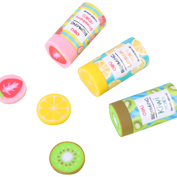Goma de Borrar Blooming cilindrica frutas Caja x30 - Imagen 3