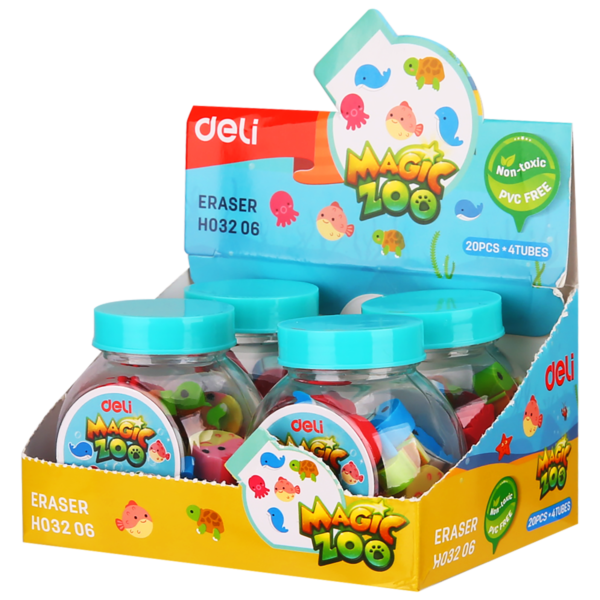 Goma de borrar Magic Zoo Tube x 20 - Imagen 4