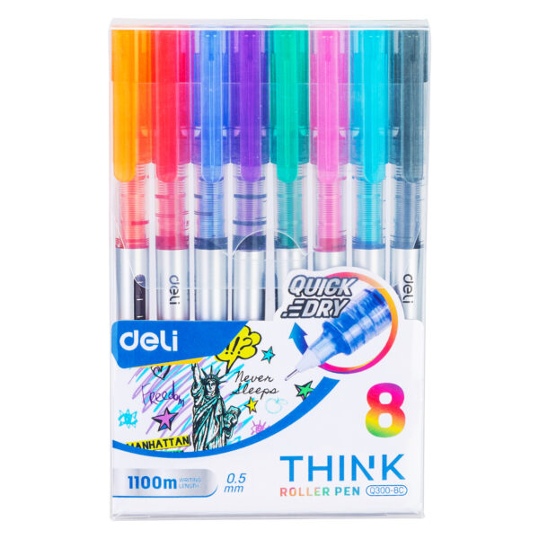Bolígrafo Roller THINK 0,5mm Estuche 8 colores - Imagen 3