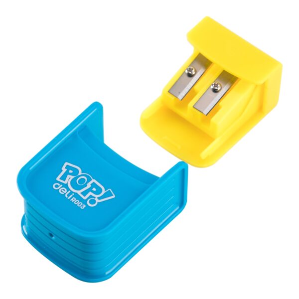 Sacapuntas POP con recipiente doble filo