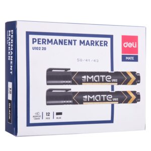 Marcador Permanente Mate punta redonda Negro