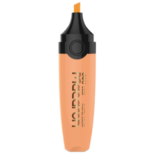 Resaltador Macaron Naranja Caja x 12 uds
